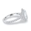 1.60 CT Marquise Cut Halo with Pave Setting Moissanite Engagement Ring in 14K White Gold