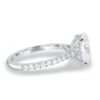 2.05 CT Oval Cut Hidden Halo Moissanite Engagement Ring in 14K White Gold