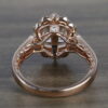 1.0 CT Emerald-Cut Moissanite Unique Halo Vintage Engagement Ring