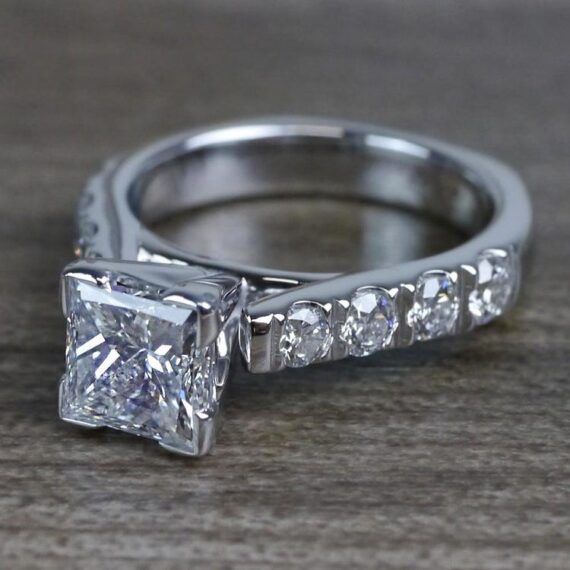 1.96CT Princess Cut Solitaire Moissanite Vintage Engagement Ring