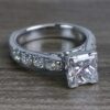 1.96CT Princess Cut Solitaire Moissanite Vintage Engagement Ring