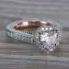1.05 CT Heart Brilliant Shape Moissanite Halo Engagement Ring