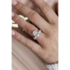 4.0 CT Elongated Oval Cut Moissanite Solitaire Engagement Ring in 14K Rose Gold