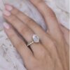 4.0 CT Oval Cut Moissanite Solitaire Engagement Ring in 14K Rose Gold