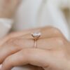 2 CT Pear Cut  4 Prong Moissanite Engagement Ring in 14K Rose Gold