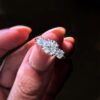 1.20 CT Round Cut Moissanite Engagement Ring in 14K White Gold