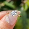 1.75 CT Round Brilliant Cut 6 Prong Solitaire Moissanite Engagement Ring