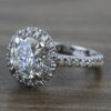 3.35 CT Round Brilliant Cut Moissanite Double  Halo Engagement Ring