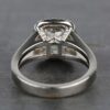 1.24 CT Princess Cut Solitaire Moissanite Split Shank Halo Engagement Ring