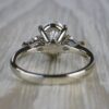 2.54CT Oval Cut Moissanite Pear Side 3 Stone Engagement Ring