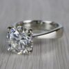 2.43 CT Round Brilliant Cut Moissanite 4 Prong Engagement Ring