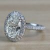 1.86 CT Oval Cut Moissanite Double Claw Halo Engagement Ring