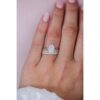 2.7  CT Oval Cut 4 prong  Moissanite solitaire  Engagement Ring in 14K White  Gold