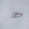 2.7 CT Radiant Cut  Moissanite  Solitaire Engagement Ring in 14K White Gold
