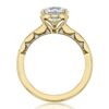 2.0CT Round Cut Vintage Style Moissanite Engagement Ring in 18K Yellow Gold