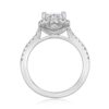 1.93ct Pear Cut Halo Moissanite Solitaire Engagement Ring