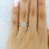 2.0CT Round Cut Vintage Style Moissanite Engagement Ring in 18K Yellow Gold