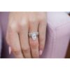 2.7  CT Oval Cut 4 prong  Moissanite solitaire  Engagement Ring in 14K White  Gold
