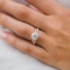 2.1 CT Round Cut Six Prong Moissanite Solitaire Engagement Ring in 18K Rose Gold