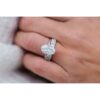 4.0 CT Oval Cut Six Prongs Moissanite Solitaire Engagement Ring in 14K Rose Gold