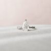 2.50CT Pear Cut Moissanite Pave Engagement Ring