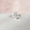 3.0CT Oval Cut Dainty Moissanite Solitaire Engagement Ring