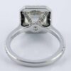 1.50 CT Asscher Cut Solitaire Moissanite Double Claw Halo Engagement Ring