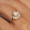 1.75 CT Round Brilliant Cut Diamond Cluster Engagement Ring