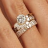 1.75 CT Round Brilliant Cut Diamond Cluster Engagement Ring