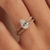 1.33 CT Pear Cut Solitaire Moissanite Hidden Halo Engagement Ring