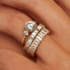 1.75 CT Round Brilliant Cut Moissanite 3 Stone Bridal Engagement Ring