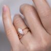 1.0 CT Marquise Cut   6 Prong  Moissanite solitaire Diamond Engagement Ring in 14K Rose Gold