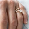 1.35 CT Round Cut   Moissanite solitaire Diamond Engagement Ring in 14K Rose Gold