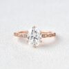 1.86 CT Oval Cut 6 Prong Solitaire Moissanite Vintage Engagement Ring