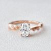 1.86 CT Oval Cut Moissanite Unique Vintage Style Engagement Ring