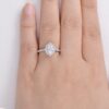 1.21 CT Oval Cut Moissanite Double Claw Bridal Vintage Engagement Ring