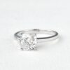 2.54 CT Cushion Cut Solitaire Moissanite Engagement Ring