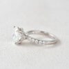 1.86 CT Oval Cut Solitaire Moissanite Hidden Halo Engagement Ring