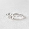 1.86 CT Oval Cut Solitaire Moissanite Pave Engagement Ring