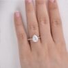 1.80 CT Pear Cut Moissanite Classic Halo Engagement Ring