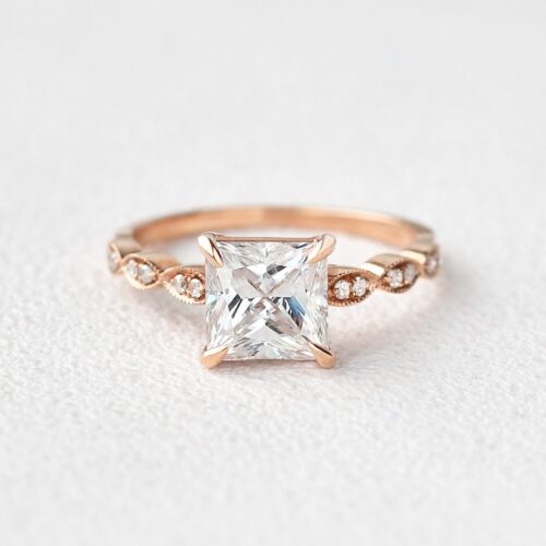 Moissanite Vintage Engagement Ring