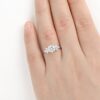 1.28 CT Round Brilliant Cut Double Claw Butterfly Shape Moissanite Engagement Ring