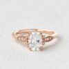 1.86 CT Cushion Cut Solitaire Double Claw Vintage Style Moissanite Engagement Ring
