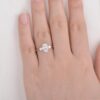 1.86 CT Oval Cut Solitaire 3 Stone Moissanite Engagement Ring