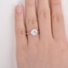 2.43 CT Round Brilliant Cut Solitaire Moissanite 4 Prong Engagement Ring
