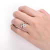 1.86 CT Oval Cut Solitaire Moissanite Double Claw Bridal Engagement Ring Set
