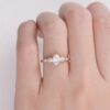 1.33 CT Pear Cut Solitaire Moissanite 5 Stone Engagement Ring