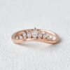 0.40 CTW Marquise Cut Curved Vintage Style Stacking Wedding Band