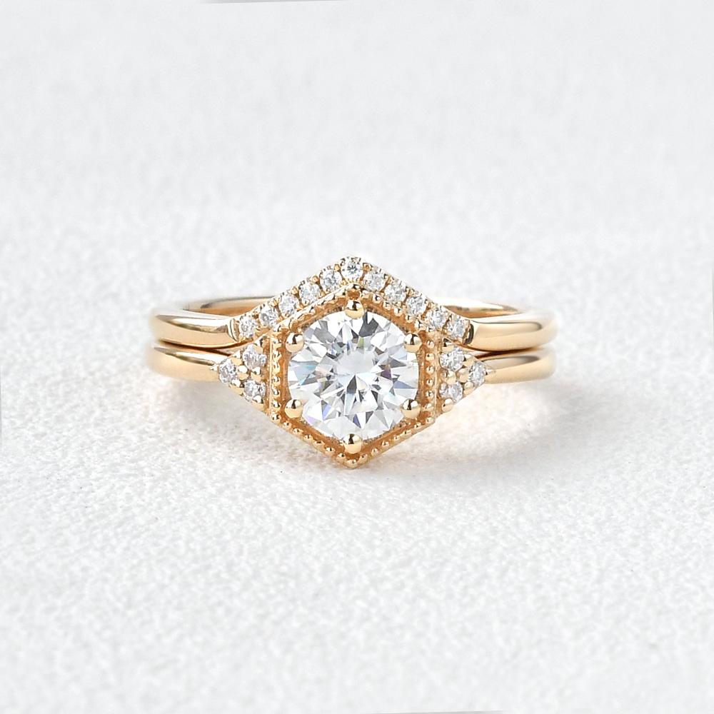 Bridal Engagement Ring Set
