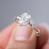 1.93 CT Oval Cut 4 Prong  Moissanite solitaire Diamond Engagement Ring in 14K Rose Gold